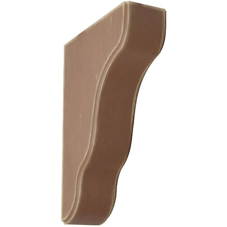 Ekena Millwork 1 3/4"W x 5 1/4"D x 7 1/2"H Plymouth Wood Vintage Decor Bracket, Weathered Brown BKTWD02X05X08PLBR